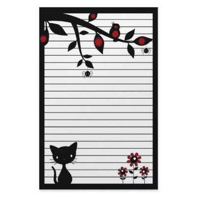 Black Cat Stationery by littleamylee