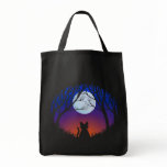 Black Cat Tote Bag Fat Cat Grocery Bag Halloween