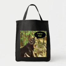 Black Cat Trick or Treat Bag