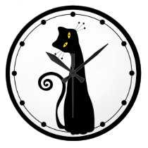 Black Cat Wall Clock wall clocks