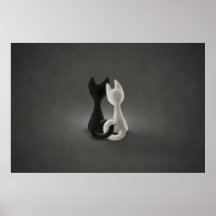 Black Cat White Cat (Colour 2) Print