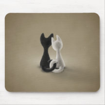 Black Cat White Cat (Colour 3) Mousepad
