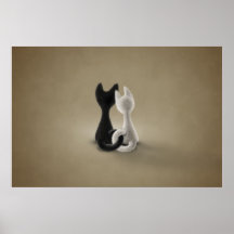 Black Cat White Cat (Colour 3) Posters