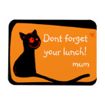 Black cat with red eyes don`t forget magnet magnets