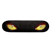 Black Cat Yellow Eyes Skateboard