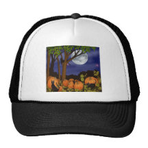 Black Cats & Pumpkins Hat
