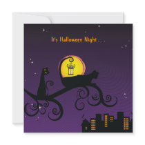 Black Cats Silhouette Invitation