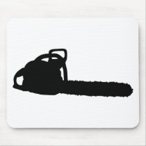black chainsaw mouse mat