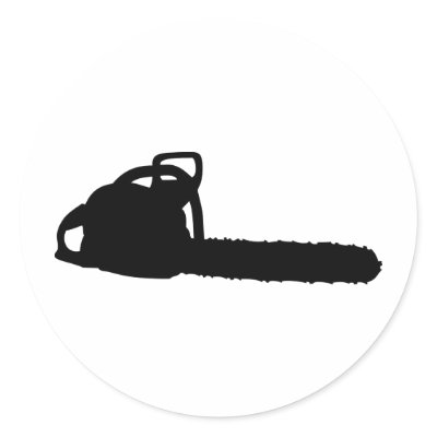 black chainsaw sticker by Tomaniac