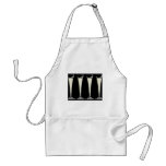 Black Champagne Flute Glass with Bubbles Design Apron