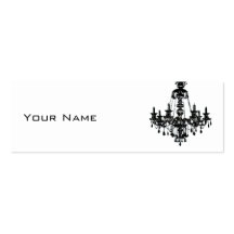 Black Chandelier Mini Business Card