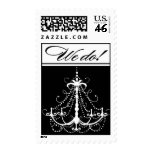 Black Chandelier Wedding Postage