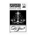 Black Chandelier Wedding Postage postage