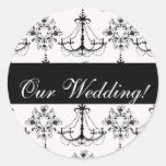 Black Chandelier Wedding Sticker