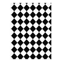 Black Checkered Mod Racing Pattern Custom Invite