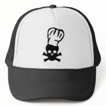 black chef skull chefs head cook hat