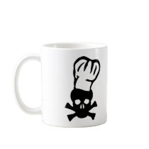black chef skull chefs head cook coffee mugs