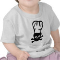 black chef skull chefs head cook t-shirts