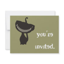 black cheshire cat invitation
