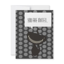 black cheshire cat invitation