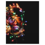 Black Christmas Lights Face Letterhead
