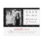 Black Circle Save the Date Card Post Card