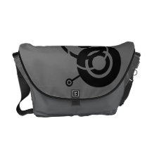 Black Circles Courier Bags
