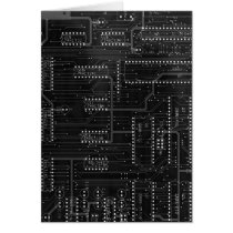 Black Circuit Board Cyber Industrial EBM Techno Cards