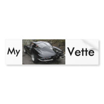 Black Classic Split Window Car Bumper Stickers