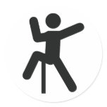 black climber icon climbing stickers