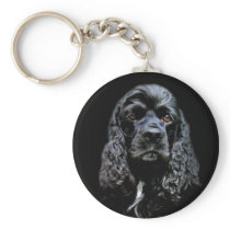 Black Cocker Spaniel Keychains