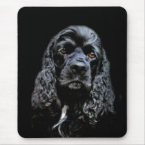 Black Cocker Spaniel Mouse Pads