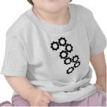 black cogwheels icon t shirts