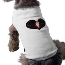 Black Corset Heart Pet T-shirt