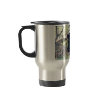 Black Cow Looking Out Of Fence Mug