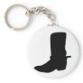 Black Cowboy Boot with Spurs Key Chain