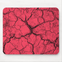 Black Cracks on Red Mouse Pad
