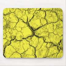 Black Cracks on Yellow Mouse Pad