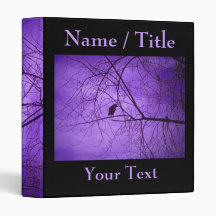 Black Crow Purple Sky Vinyl Binders