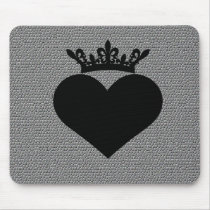 black crown crinkle hearts
