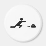 black curling icon magnets