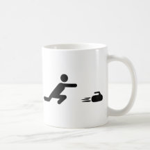 black curling icon mugs