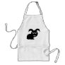 Black cute bunny comic style aprons