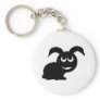 Black cute bunny comic style keychains