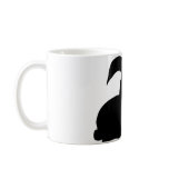 Black cute bunny comic style mugs