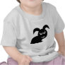 Black cute bunny comic style tees