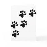 black cute dog paws doggy card