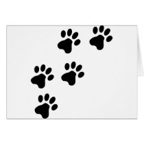 black cute dog paws doggy greeting cards