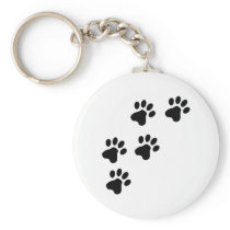 black cute dog paws doggy keychains