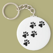 black cute dog paws doggy keychains